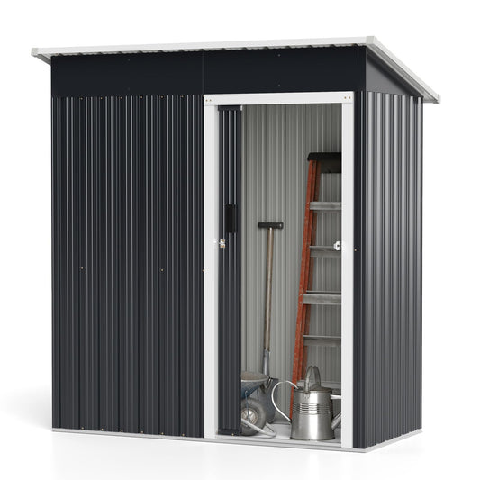 5.5 x 3ft Metal Garden Shed for Patio Backyard Lawn