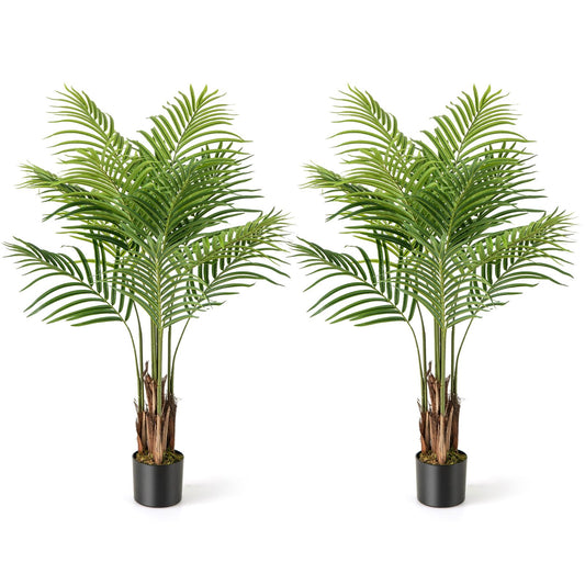 128CM Tall Artificial Palm Paradise Plant with 12 PEVA Leaves and Wide Stable Pot