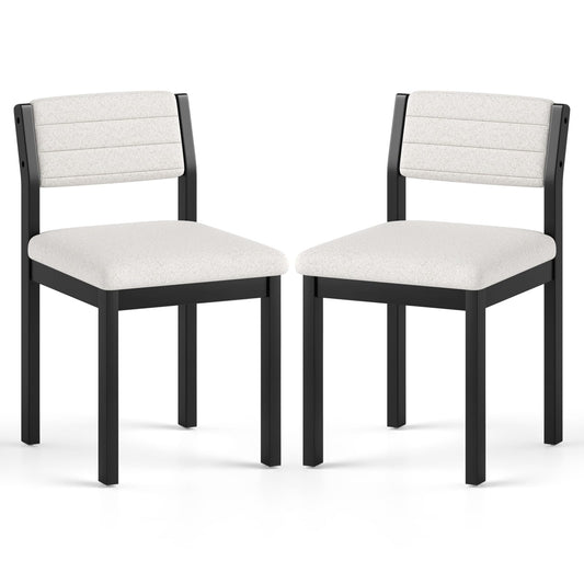 Imitation Lamb Fleece Home Chair with Upholstered Seat and Rubber Wood Legs