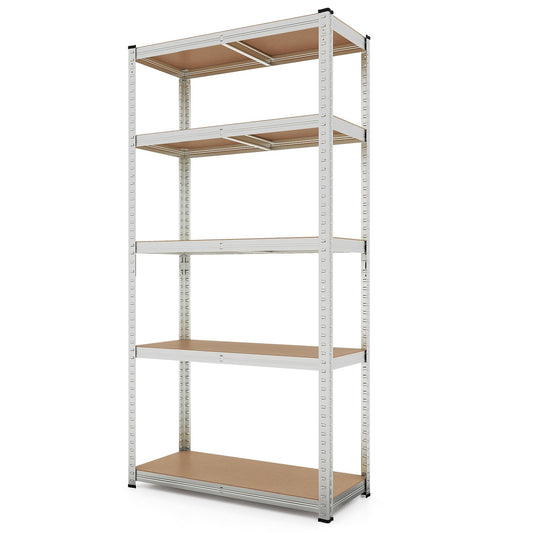 5 Tier Metal Shelving Unit with Adjustable Height for Garages