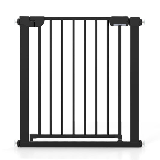 Safety Gate, 75-82cm Pressure Fit Baby Gates with Double-lock Door