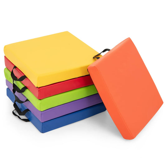 6 PCS Square Kids Seat Cushions with Handle