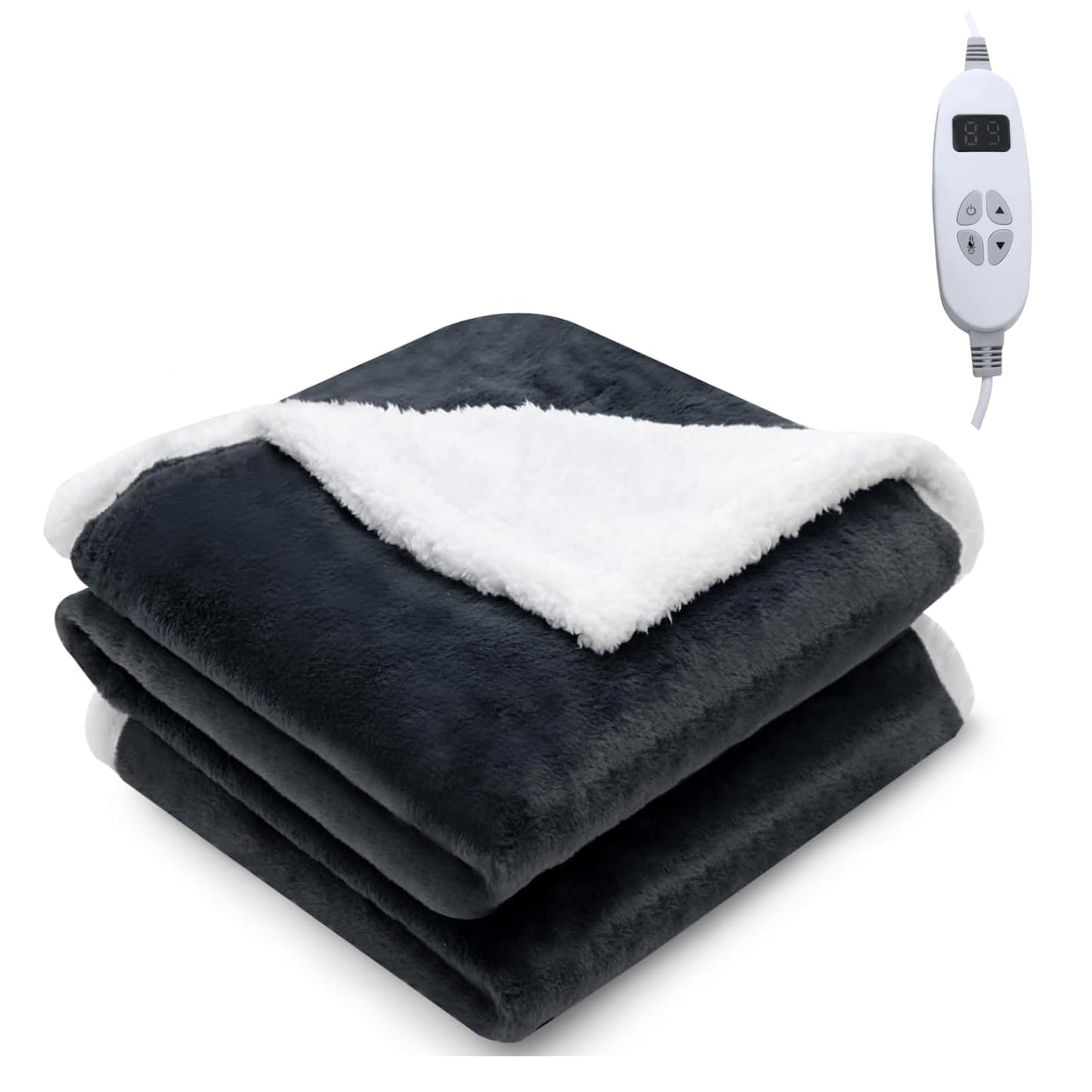 Electric Heated Blanket Throw with 10 Heat Settings