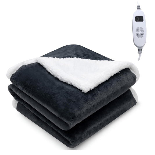 Electric Heated Blanket Throw with 10 Heat Settings