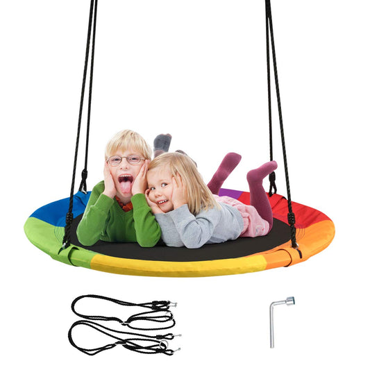 Hanging Tree Swing Seat with Length Adjustable Ropes