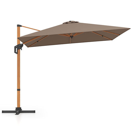297 cm Outdoor Patio Cantilever Umbrella with 360° Rotation