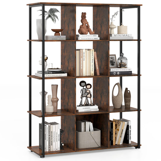 Tall Freestanding Bookshelf with 2 Anti tipping Kits