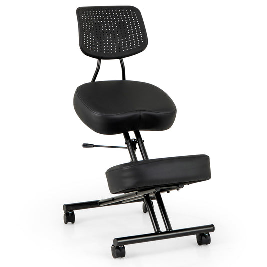 Ergonomic Kneeling Chair Posture Correction Stool with Back Support