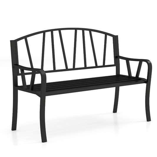 Outdoor Furniture Metal Frame Loveseat Park Bench