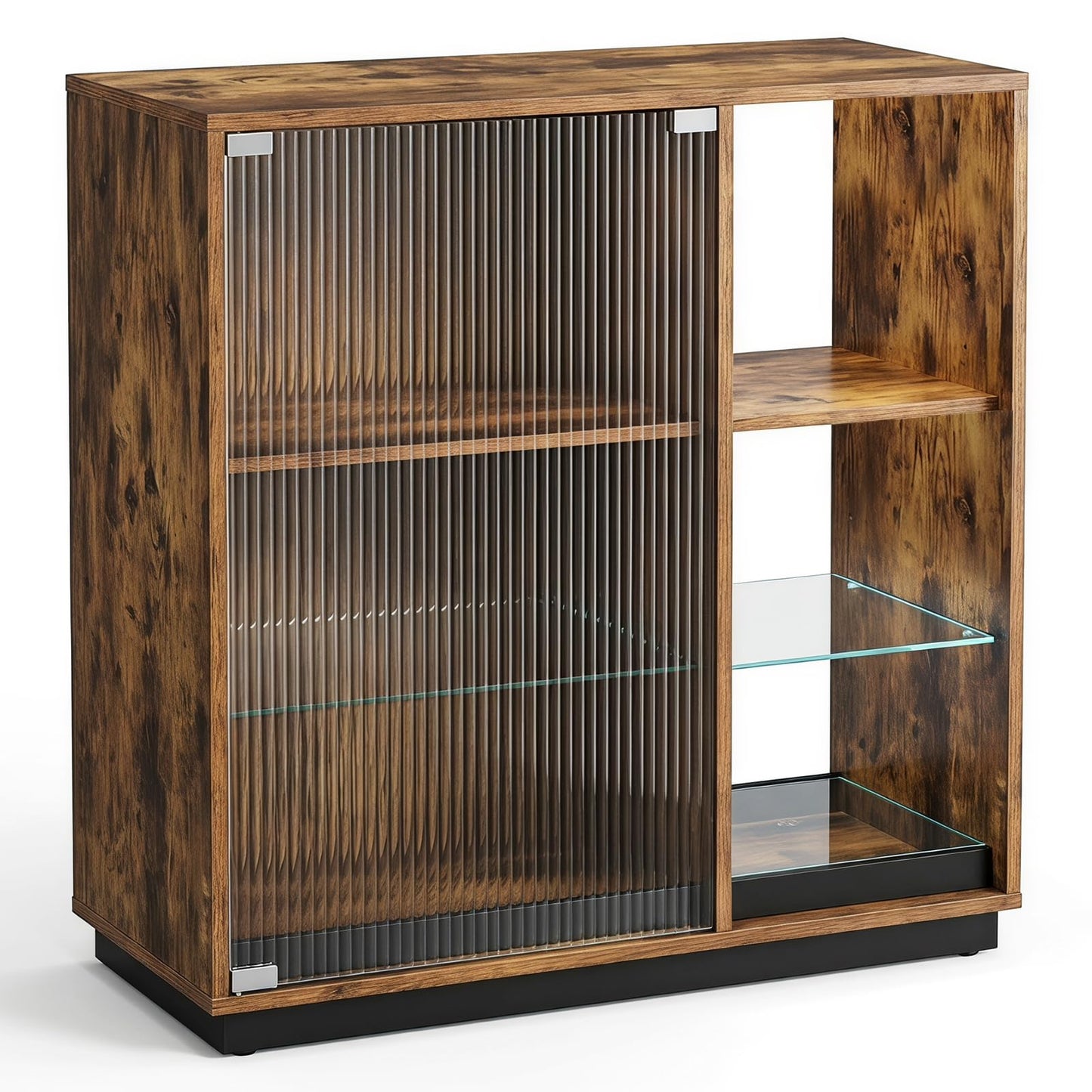 Wine Bar Cabinet with LED Lights, Remote & APP Control