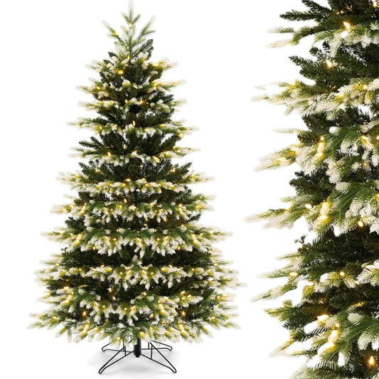 180 cm Artificial Hinged Xmas Tree with 350 LED Lights