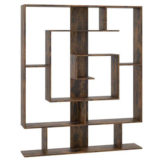 7 Tier Geometric Bookshelf with 2 Anti-Tipping Kits