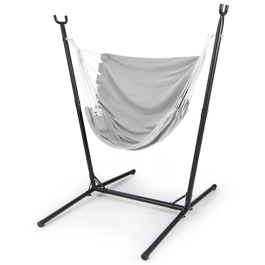 Heavy Duty and Height Adjustable Hammock Chair Side Pocket