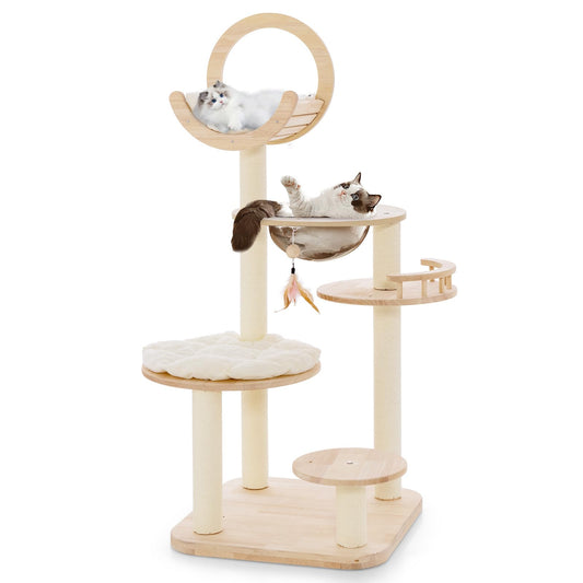 Convertible Cats Climbing Tower with Scratching Posts & Space Capsule Bed
