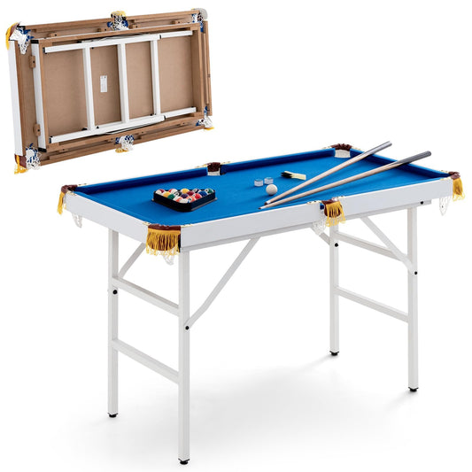 4FT Folding Game Pool Table with 16 Balls and 2 Cues