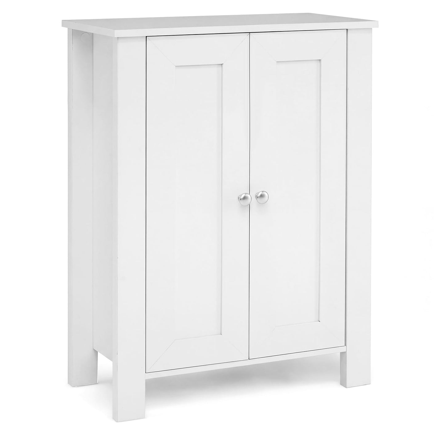 Bathroom Storage Cabinet, Freestanding Storage Cupboard with Double Doors