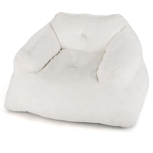 Bean Bag Chair with Velvet Cover and Non-slip Bottom for Bedroom