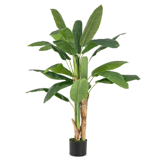 Bird of Paradise Artificial Plant Faux Banana Leaf Tree