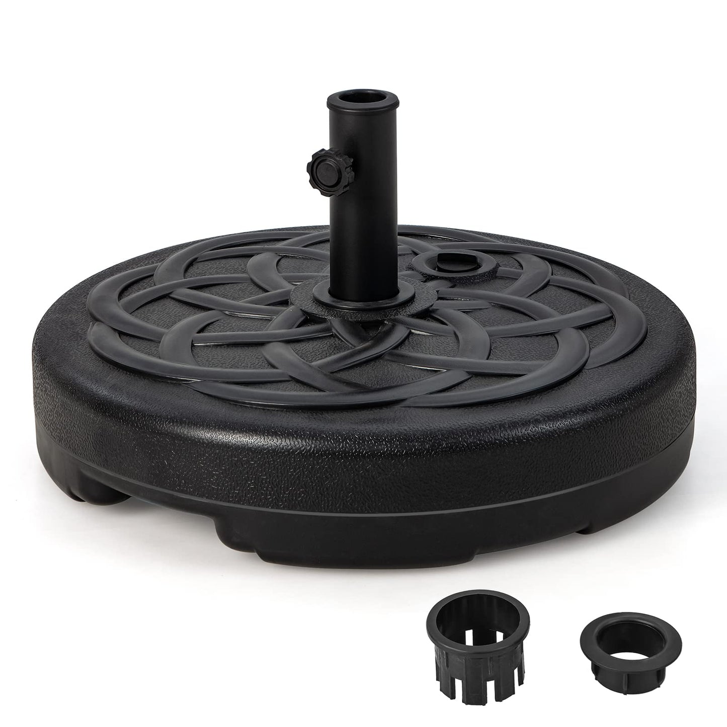 46KG Water and Sand Fillable Umbrella Stand with Built-in Handle