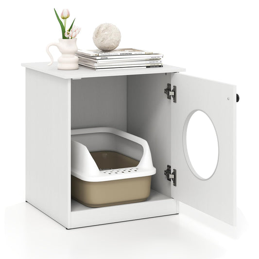 Wooden Kitty Hidden Washroom Litter Cabinet with Ventilated Hole