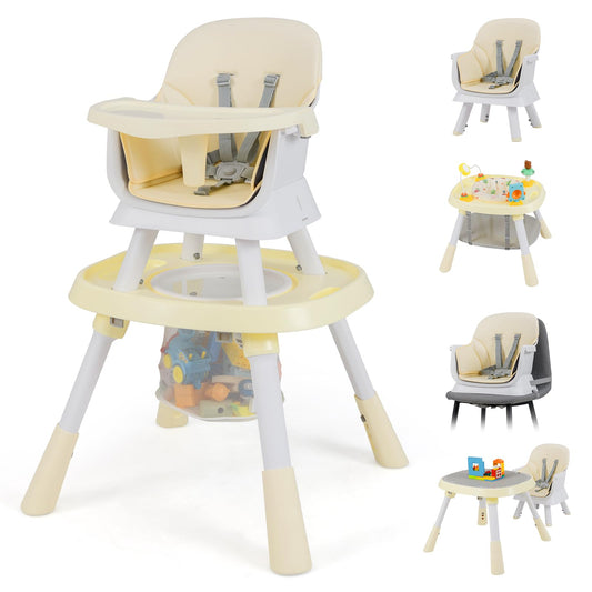 16 in 1 Convertible Highchair/Table Chair Set/Building Block Table/Booster Seat with Removable Tray