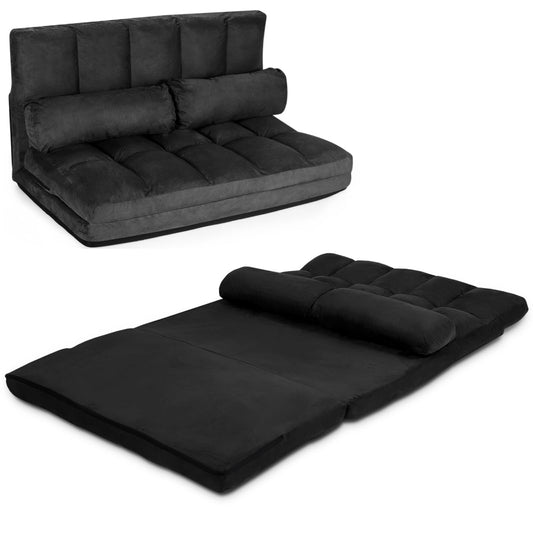 6-Position Adjustable Lounger Sleeper Seat Chair with 2 Pillows