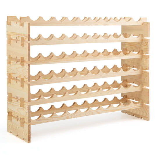 6 Tiers 60 Bottles Wine Rack with Tool-Free Assembly
