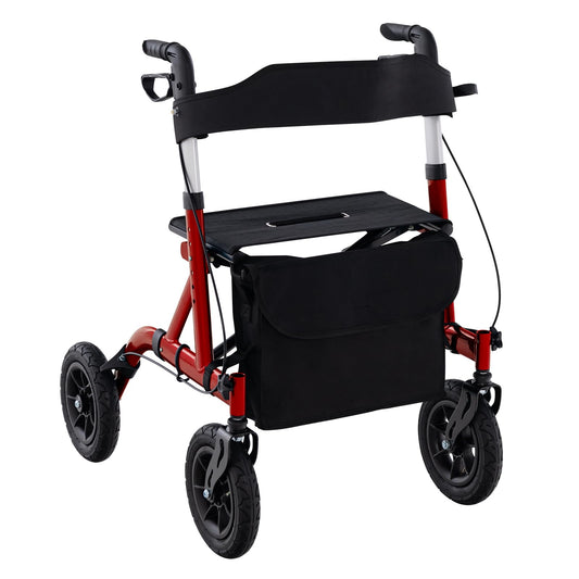 Height Adjustable Rolling Walker with Seat