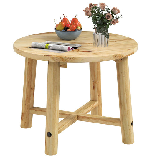 Solid Wood Small Round Outdoor Coffee Table