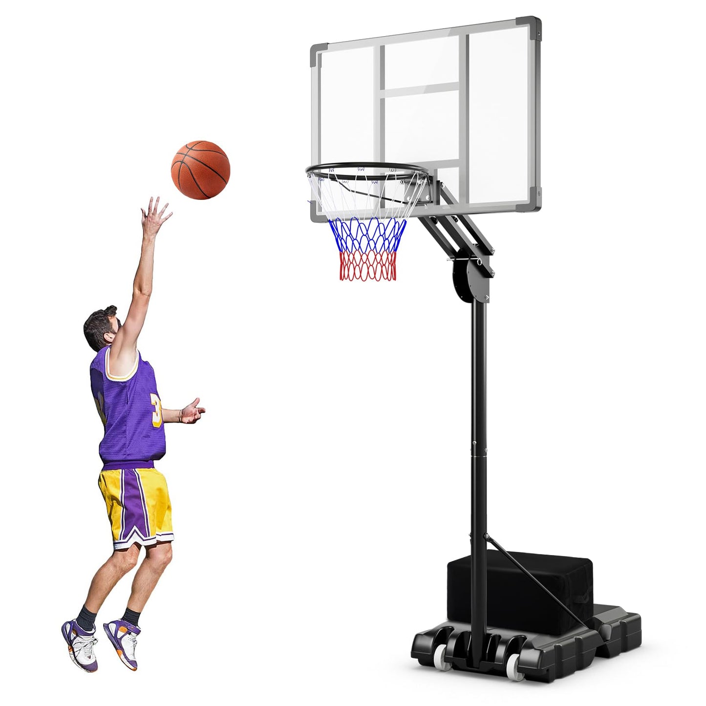 All Weather Basketball Goal System with 2 Wheels