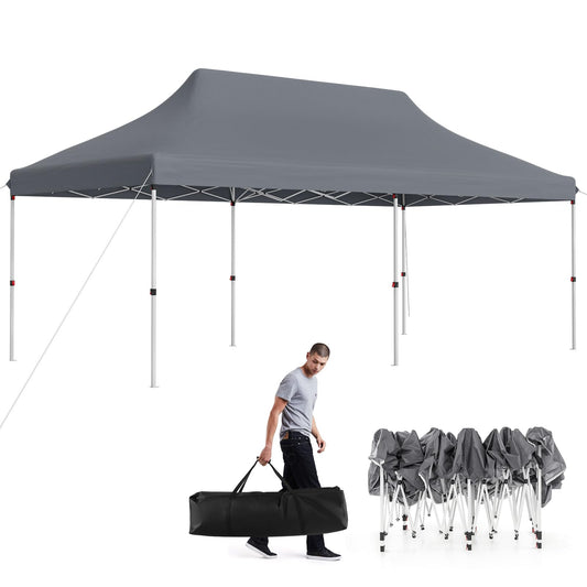 6x3M Height Adjustable Pop-up Gazebo with Carrying Bag