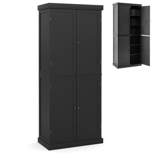 4 Door Freestanding Kitchen Pantry Buffet Cabinet