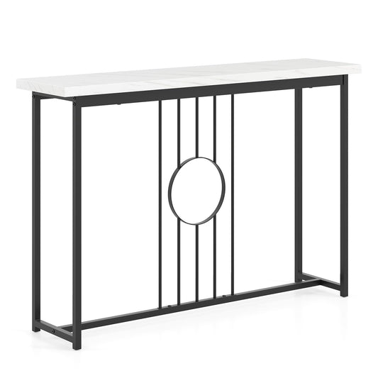 Modern Faux Marble Slim Entryway Table Sofa Side Tables