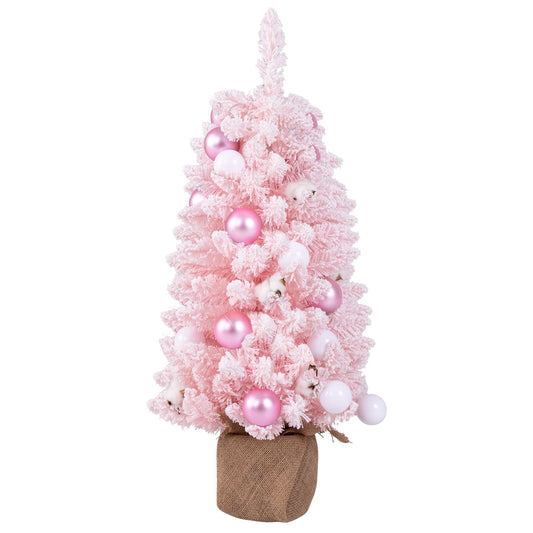 90 CM Artificial Mini Christmas Tree with 12 Natural Cotton Balls
