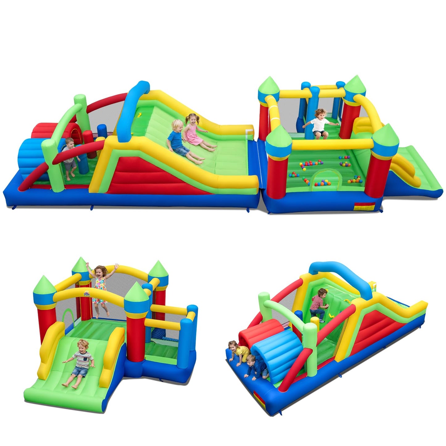 Giant Kids Bouncy Castle with Blower for Boys Girls 3-10 Years Old