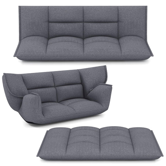 Floor Sofa Chair with 5-Postion Adjustable Backrest and Armrests