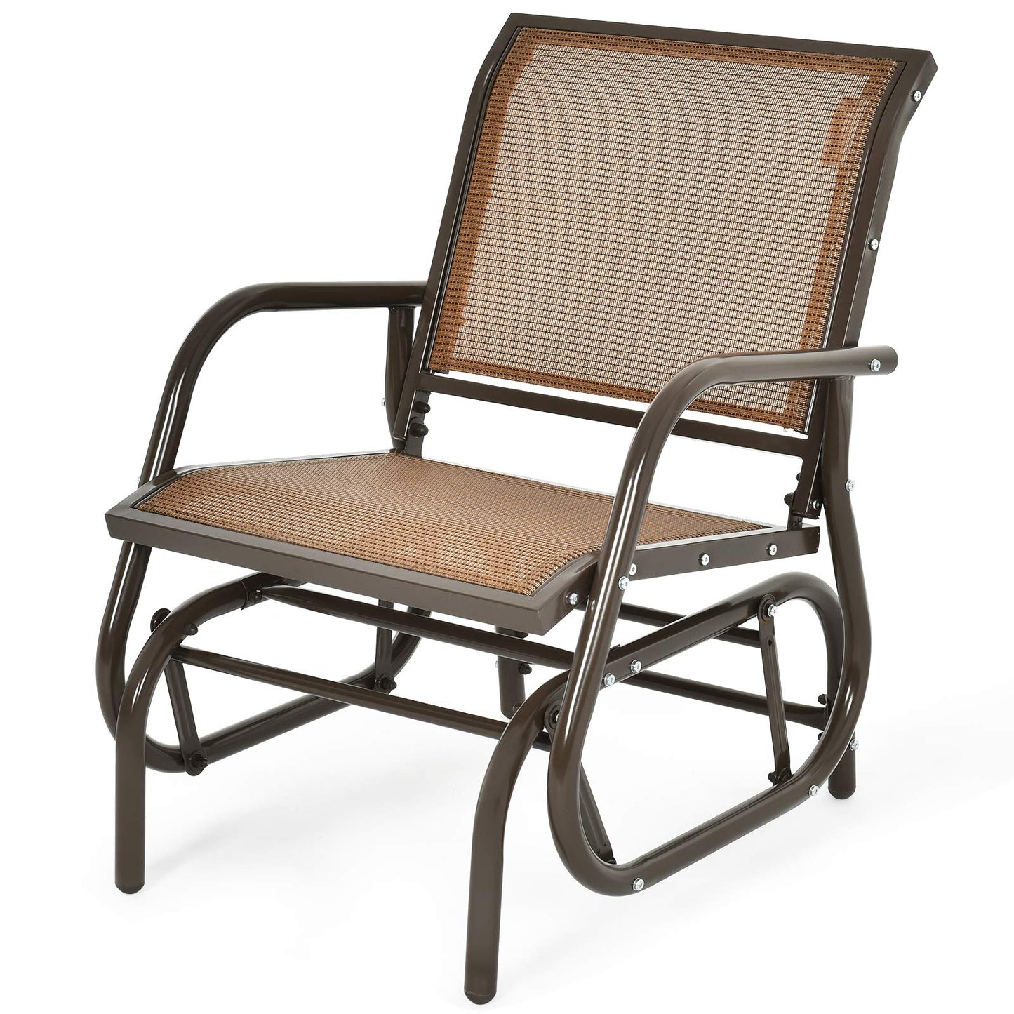 Metal Frame Single Garden Glider Chair