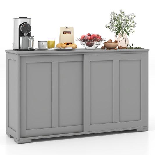 Storage Sideboard with Sliding Door and Double Partition