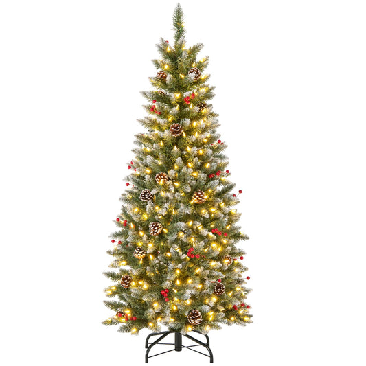 Artificial Christmas Tree with Branch Tips and Natural Pine Cones