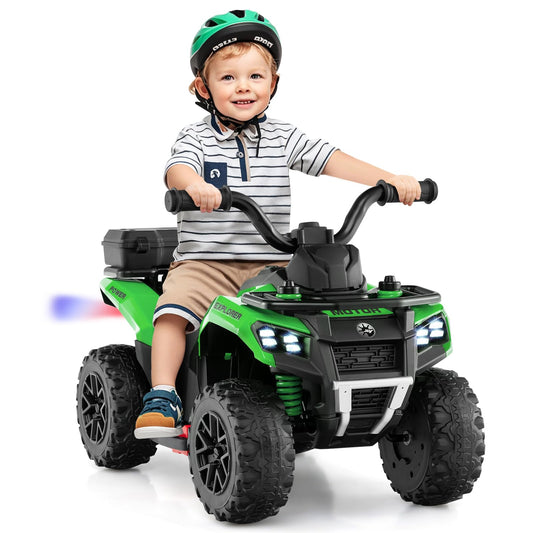 6V Kids Electric Quad Bike with Spray Function and Storage Box