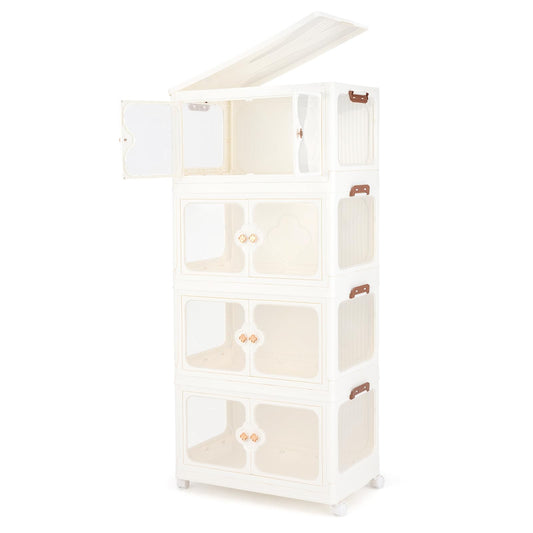 Stackable Storage Containers with Wheels and Lit