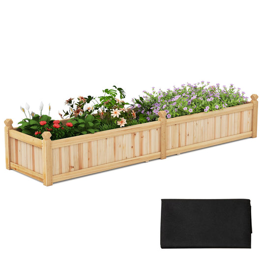 Wooden Planter Box Kit with Non woven Liner