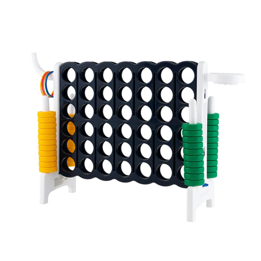 3 in 1 Giant Connect 4 Game Set with Basketball Hoop and Ring Toss