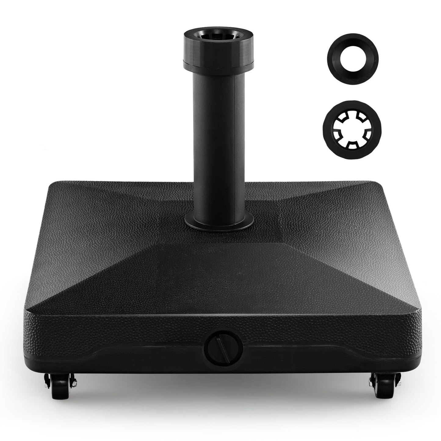 Fillable Umbrella Base Stand with Lockable Universal Wheels