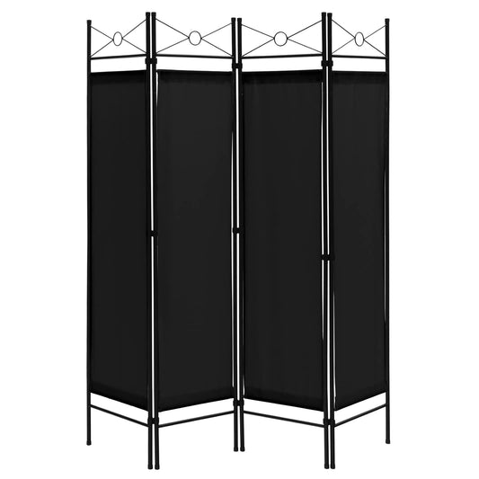 4 Panel Folding Room Divider with Detachable Cloth