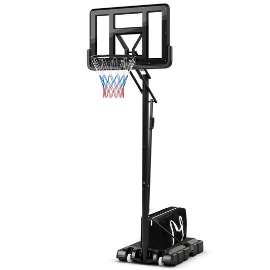 10ft Basketball Backboard Hoop Net Set with Wheels