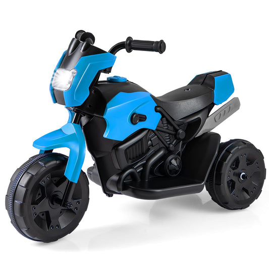 6V Kids 3-Wheel Ride on Motorbike with LED Headlight for Boys Girls Aged 37-72 Months
