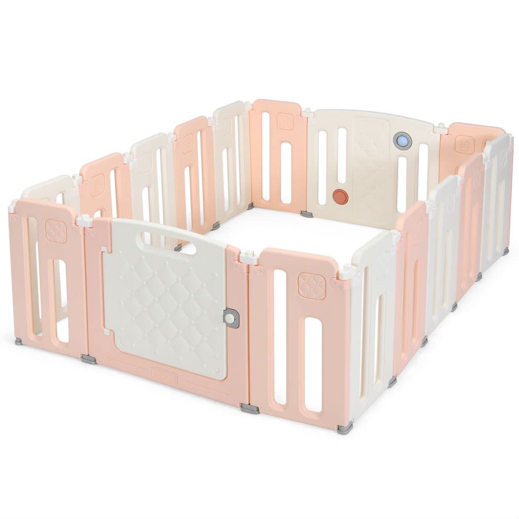 Plastic Infants Play Pen with Whiteboard and Rotatable Ball