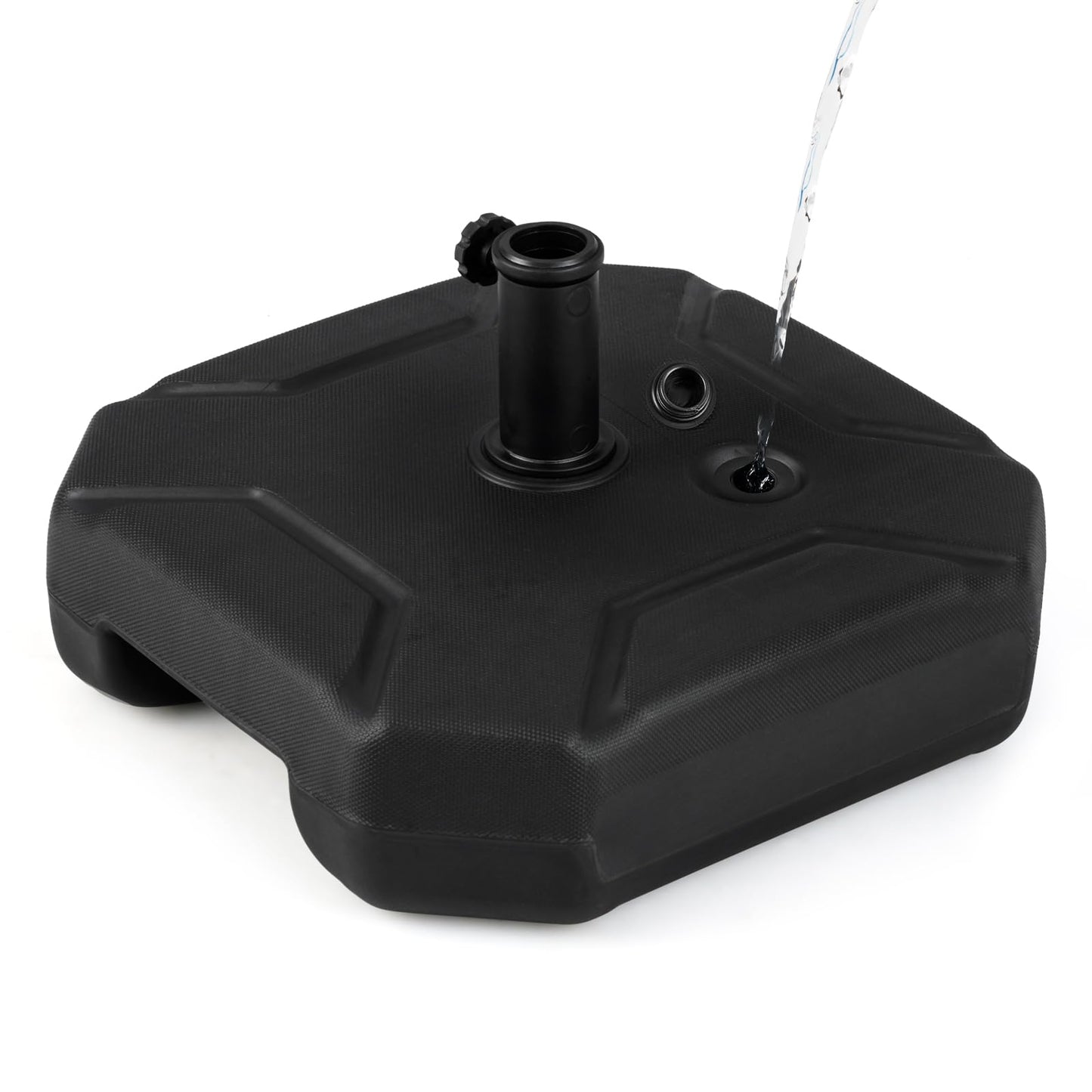 40kg Water+Sand Filled Patio Parasol Umbrella Stand Fit 38/48 mm Umbrella Poles