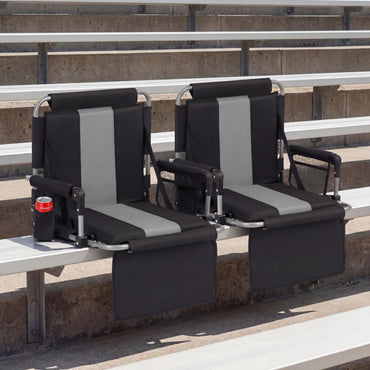 Foldable Stadium Seat, Padded Camping Chair with Back Support